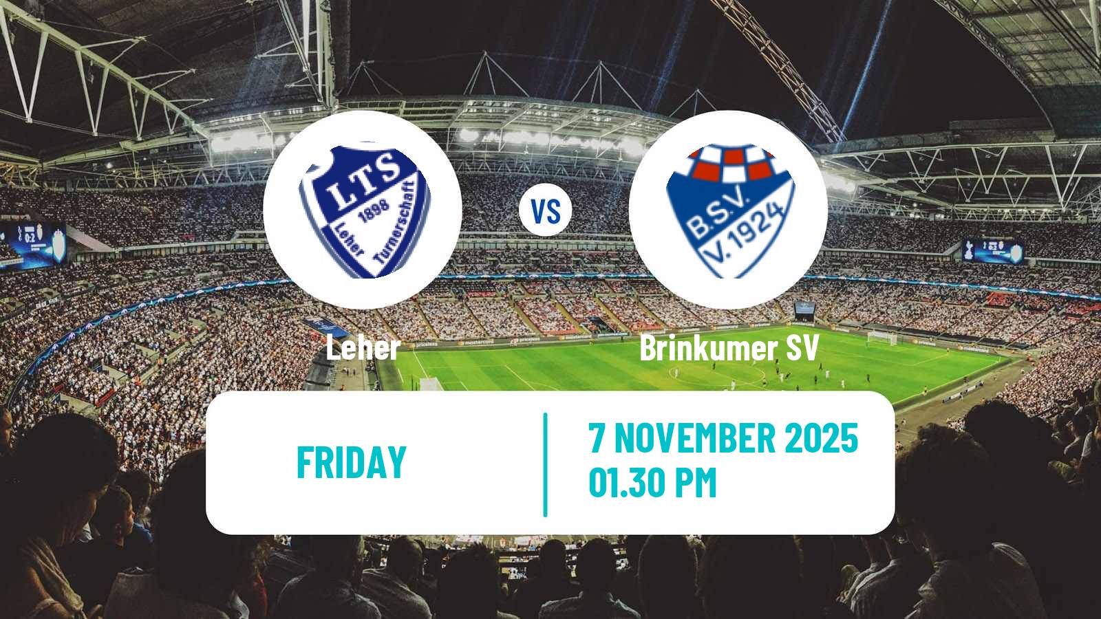 Football German Oberliga Bremen Leher - Brinkumer