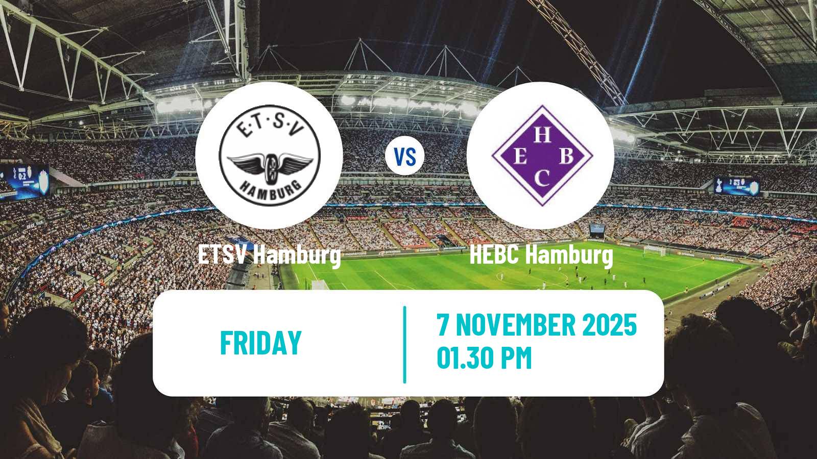 Football German Oberliga Hamburg ETSV Hamburg - HEBC Hamburg