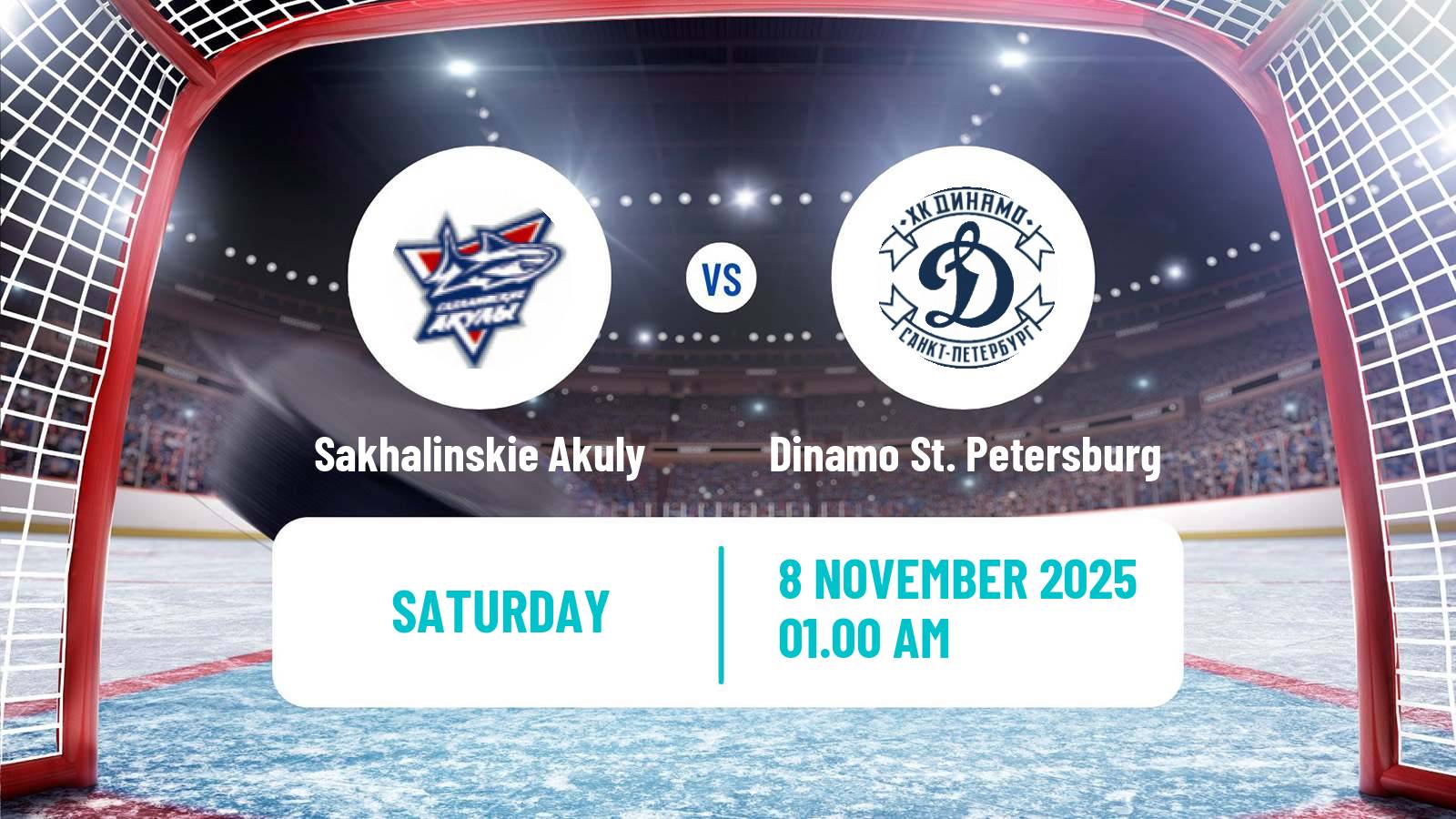 Hockey MHL Sakhalinskie Akuly - Dinamo St. Petersburg