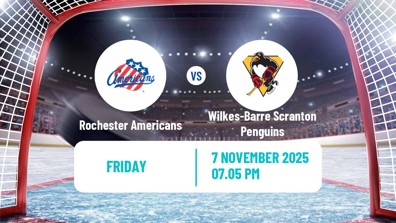 Hockey AHL Rochester Americans - Wilkes-Barre Scranton Penguins