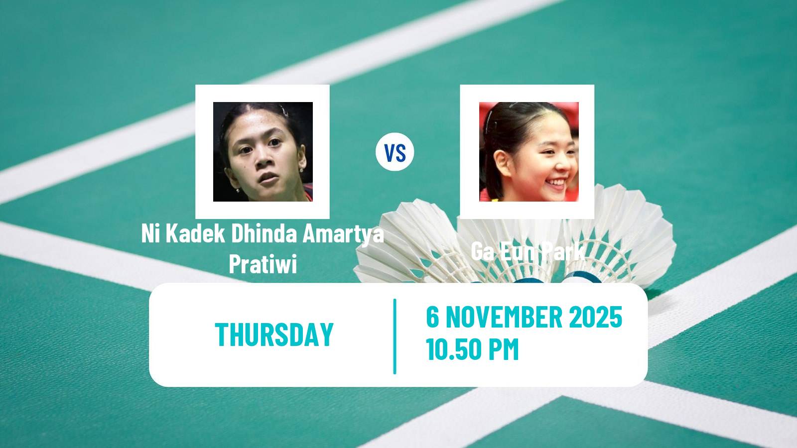 Badminton BWF World Tour Women Korea Masters Ni Kadek Dhinda Amartya Pratiwi - Ga Eun Park