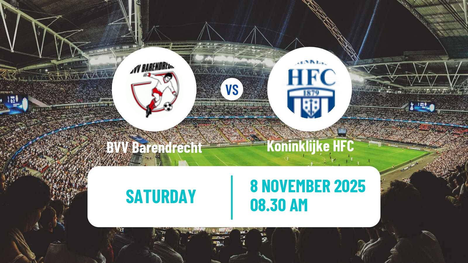 Football Dutch Tweede Divisie BVV Barendrecht - Koninklijke HFC