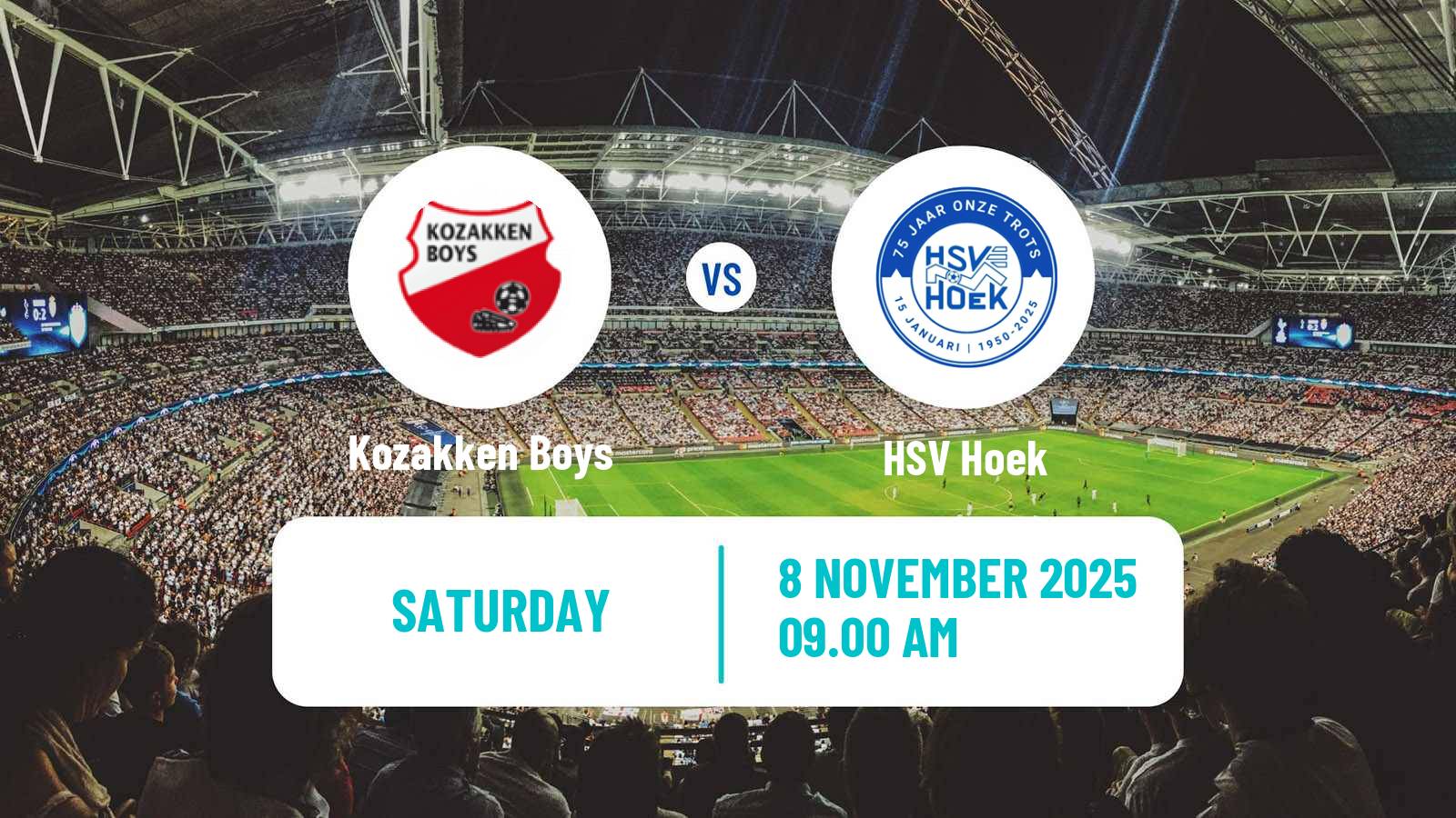 Football Dutch Tweede Divisie Kozakken Boys - HSV Hoek