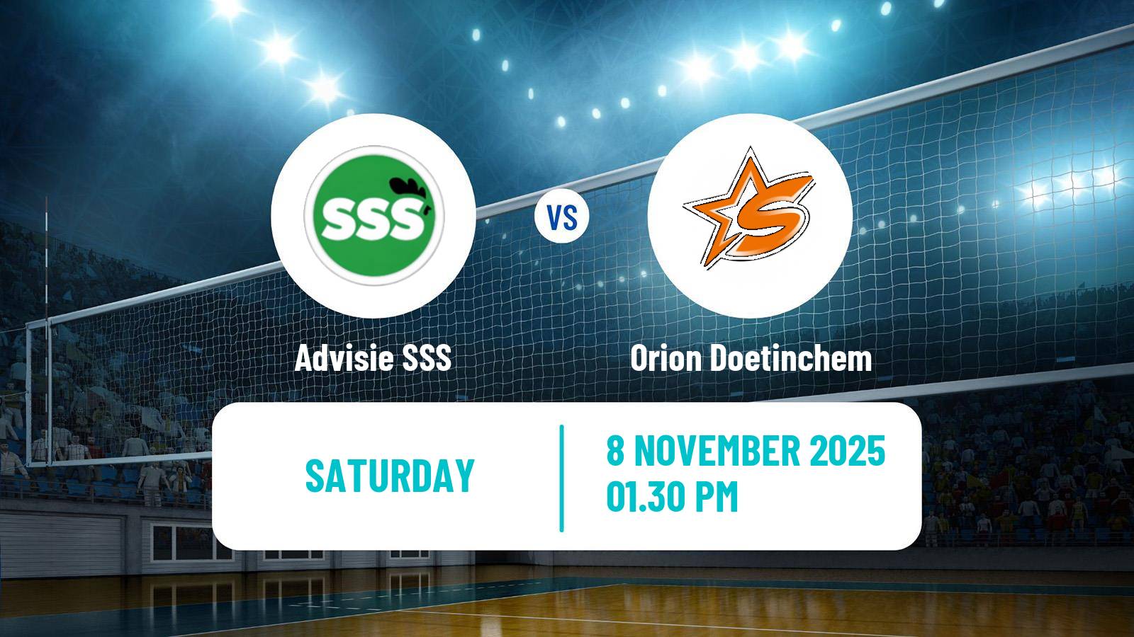 Volleyball Dutch Eredivisie Volleyball Advisie SSS - Orion Doetinchem