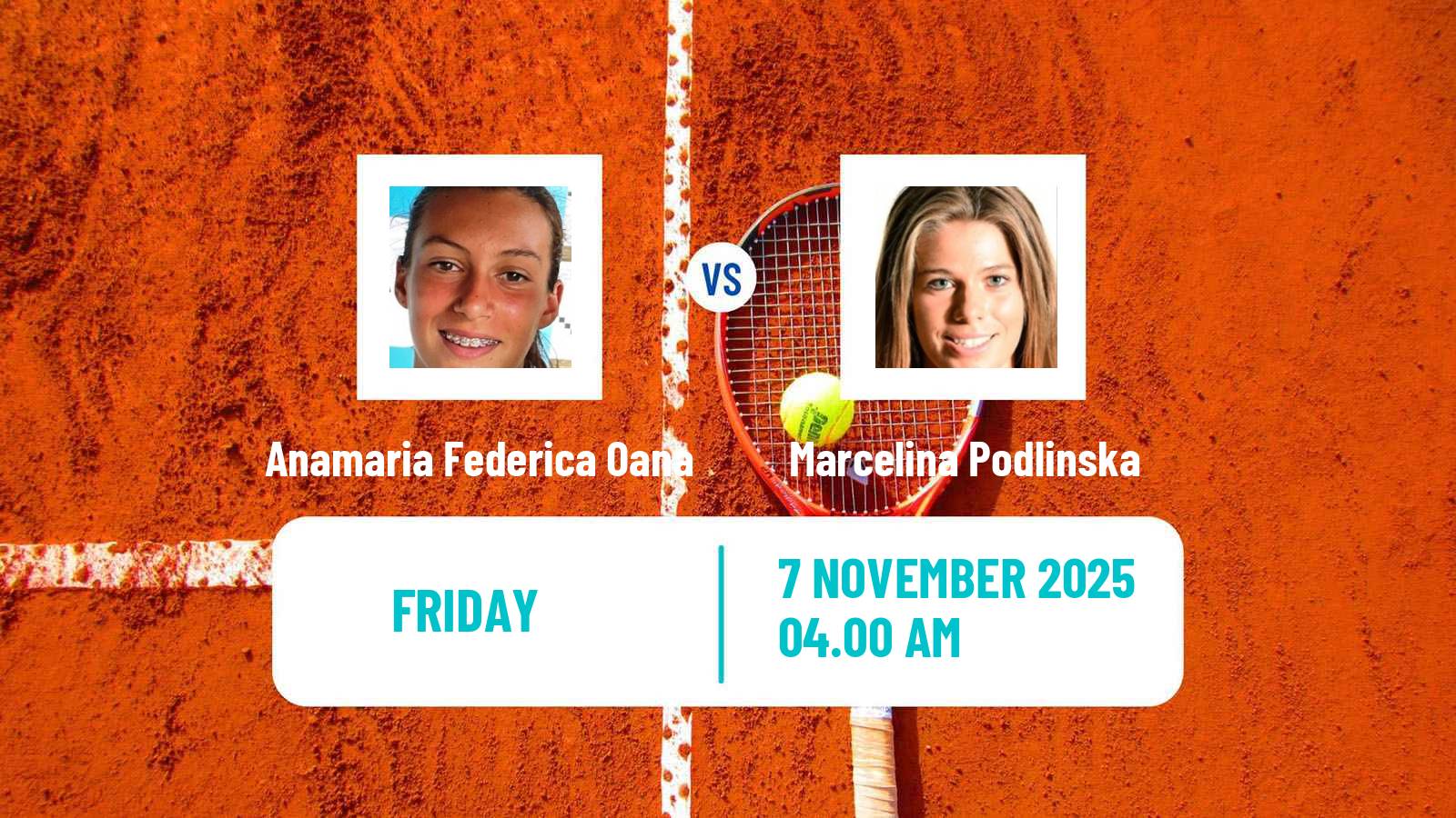 Tennis ITF W15 Antalya 13 Women Anamaria Federica Oana - Marcelina Podlinska