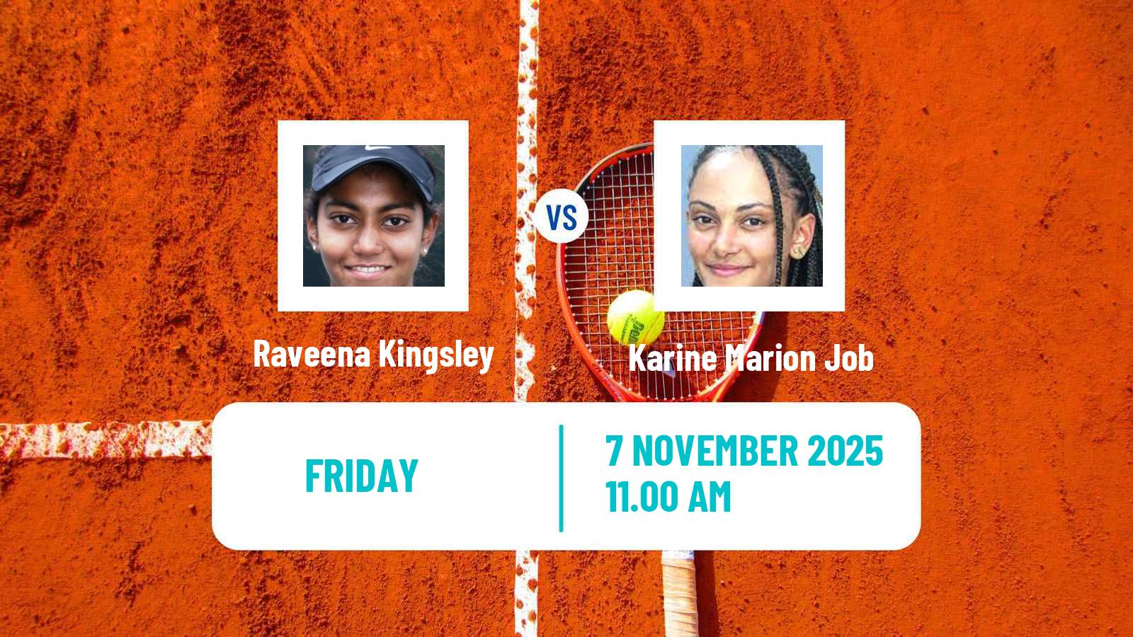 Tennis ITF W15 Monastir 38 Women Raveena Kingsley - Karine Marion Job