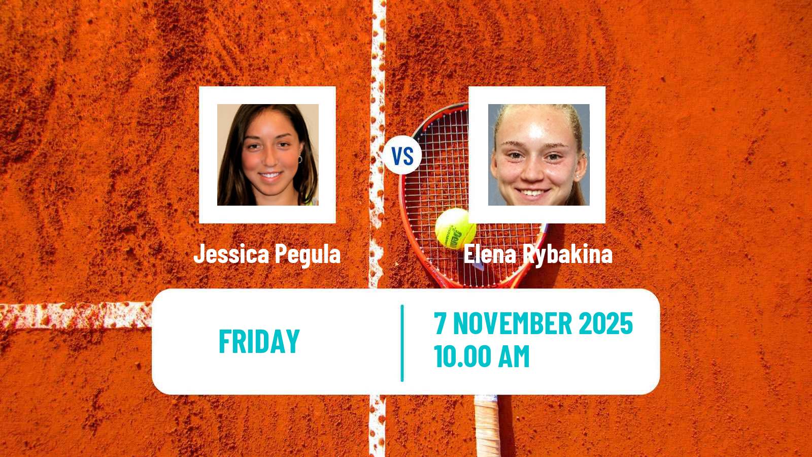 Tennis WTA Finals Jessica Pegula - Elena Rybakina
