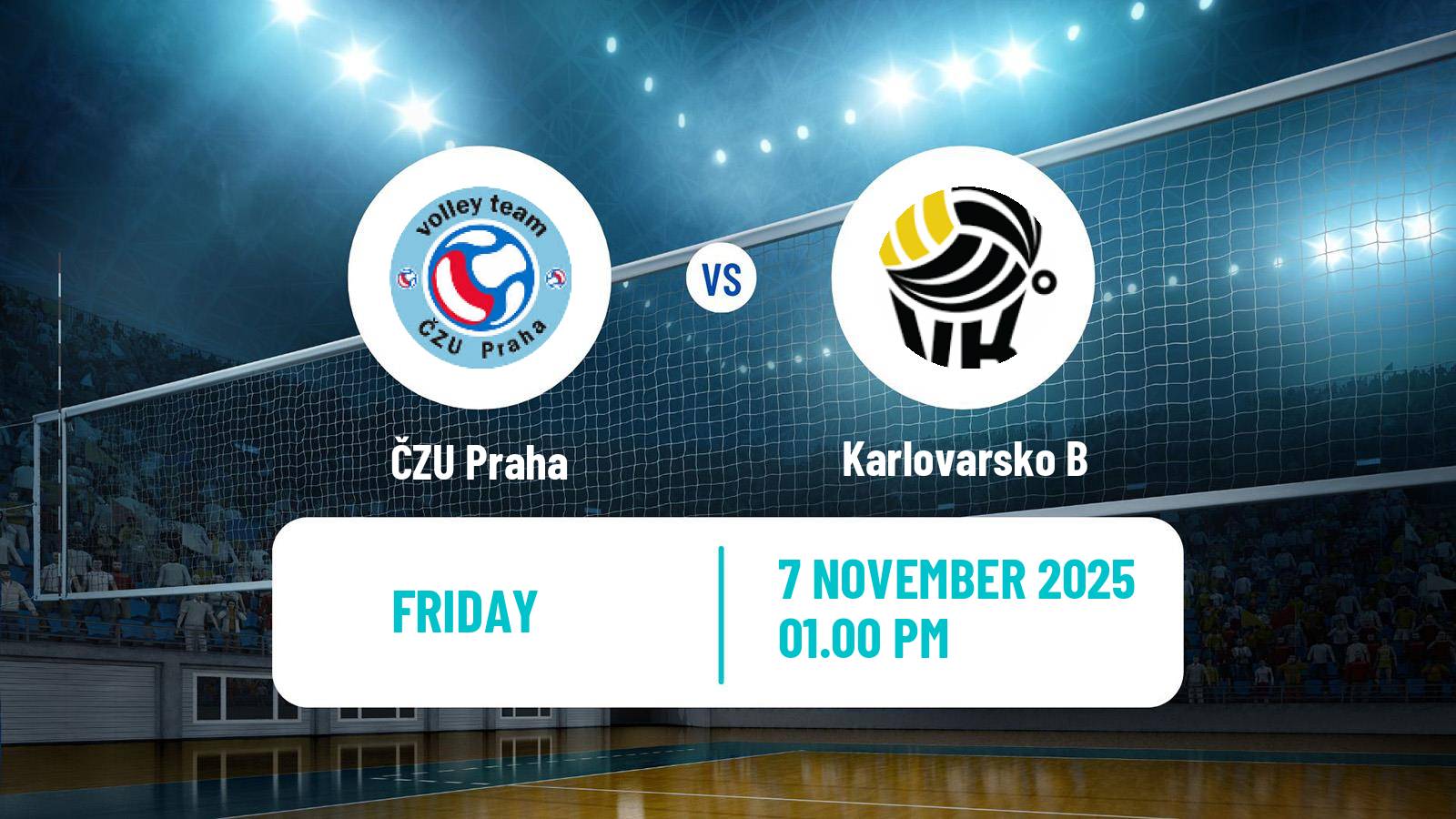 Volleyball Czech 1 Liga Volleyball ČZU Praha - Karlovarsko B