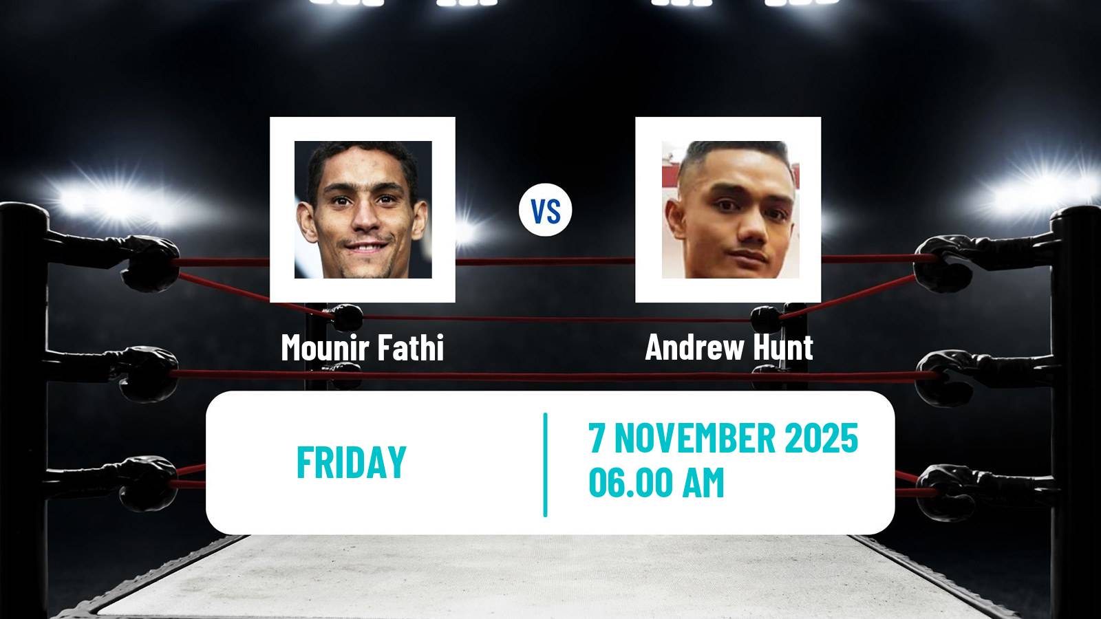 Boxing Super Welterweight IBF Australasian Title Men Mounir Fathi - Andrew Hunt