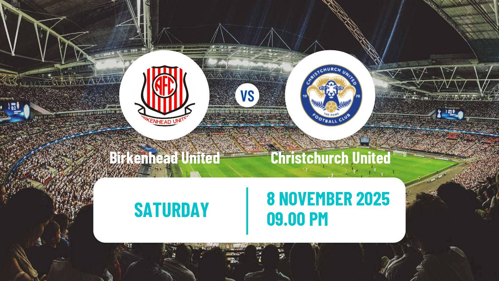 Football New Zealand National League Birkenhead United - Christchurch United