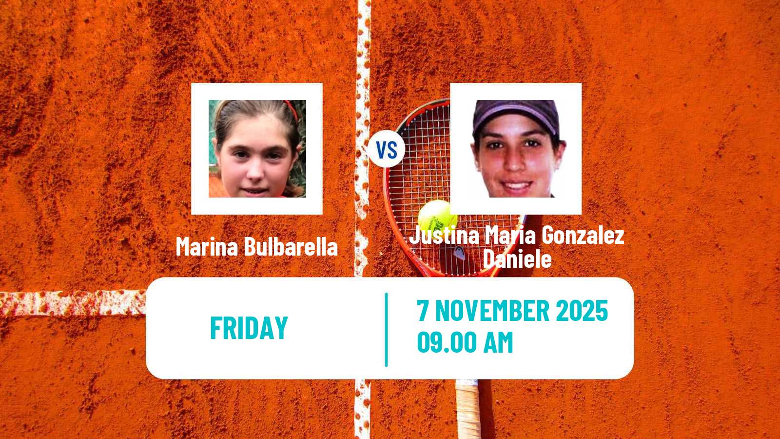 Tennis ITF W15 Neuquen Women Marina Bulbarella - Justina Maria Gonzalez Daniele