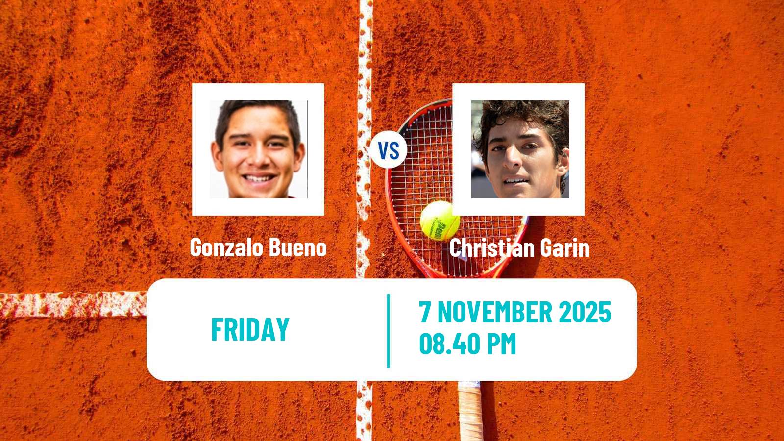 Tennis Lima 2 Challenger Men Gonzalo Bueno - Christian Garin