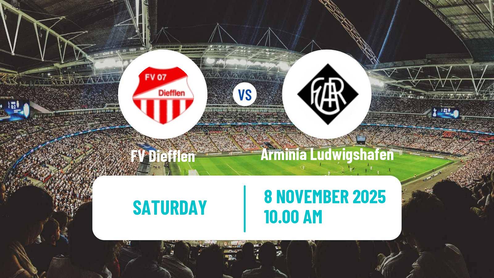 Football German Oberliga Rheinland-Pfalz/Saar Diefflen - Arminia Ludwigshafen