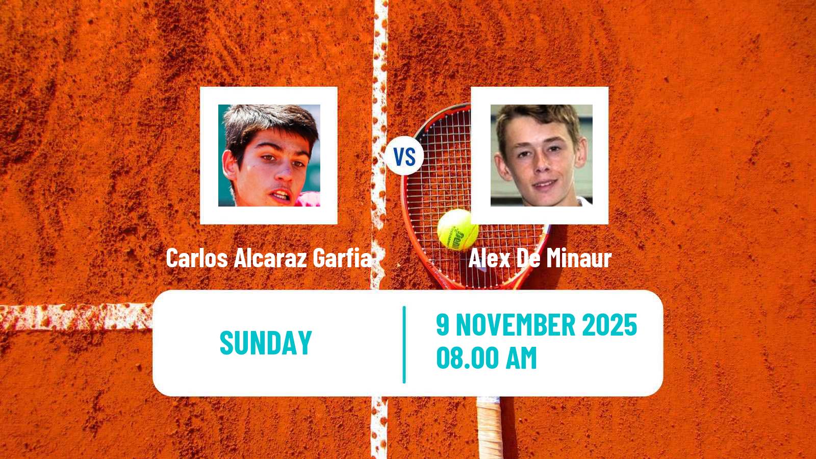 Tennis ATP World Tour Finals Carlos Alcaraz Garfia - Alex De Minaur