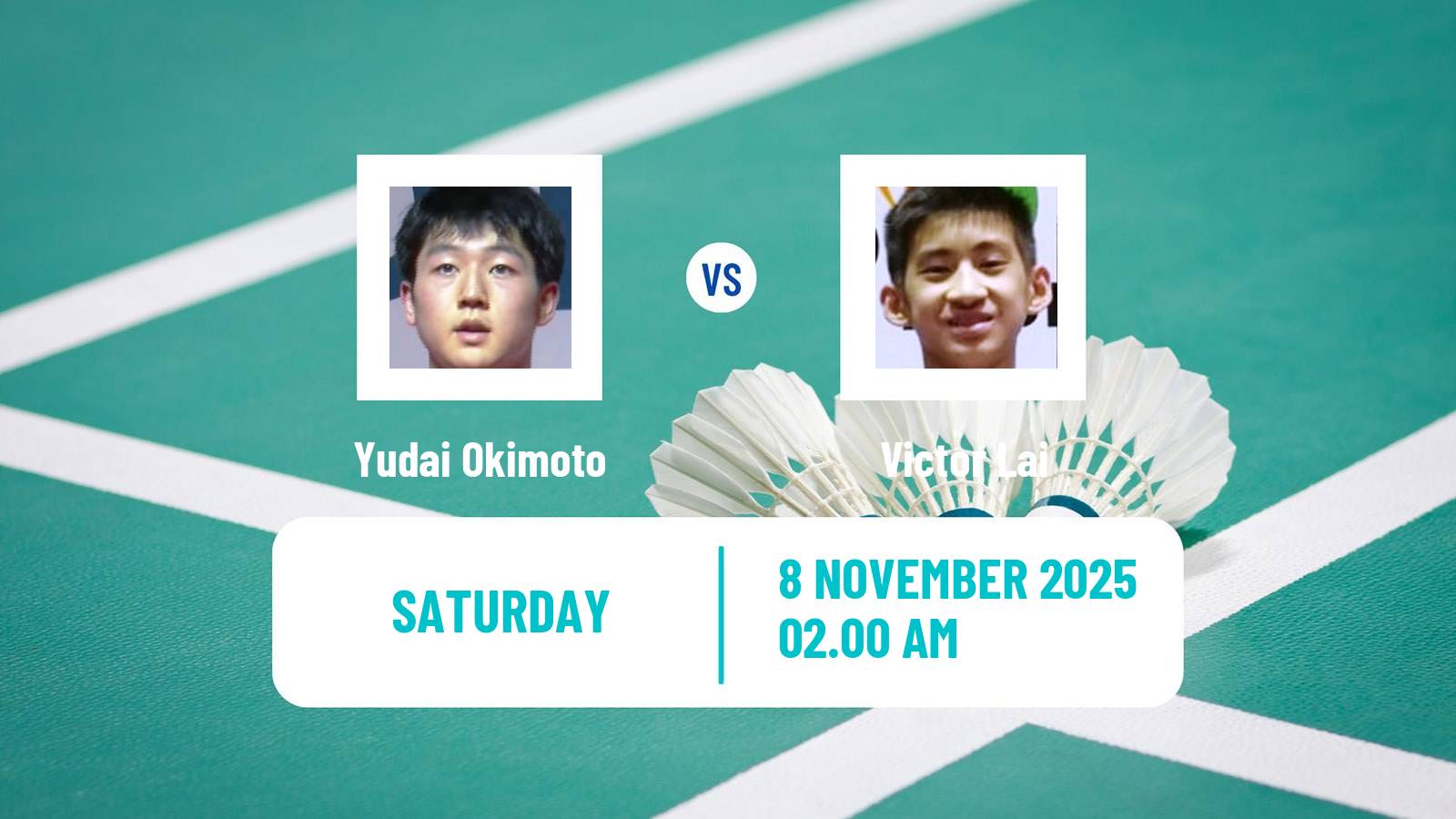 Badminton BWF World Tour Men Korea Masters Yudai Okimoto - Victor Lai