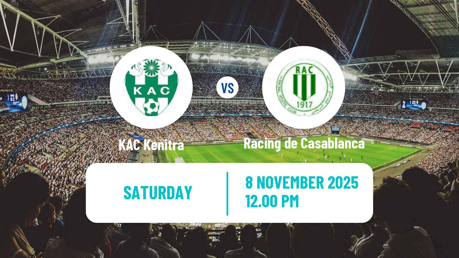 Football Moroccan Botola 2 KAC Kenitra - Racing de Casablanca