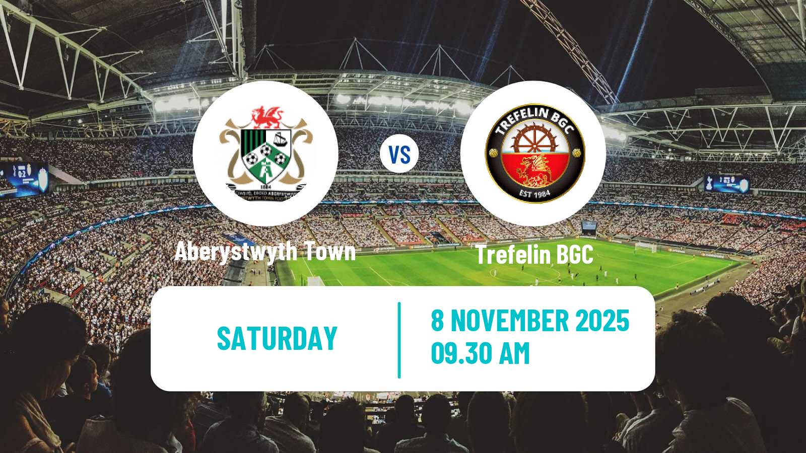 Football Welsh Cymru South Aberystwyth Town - Trefelin