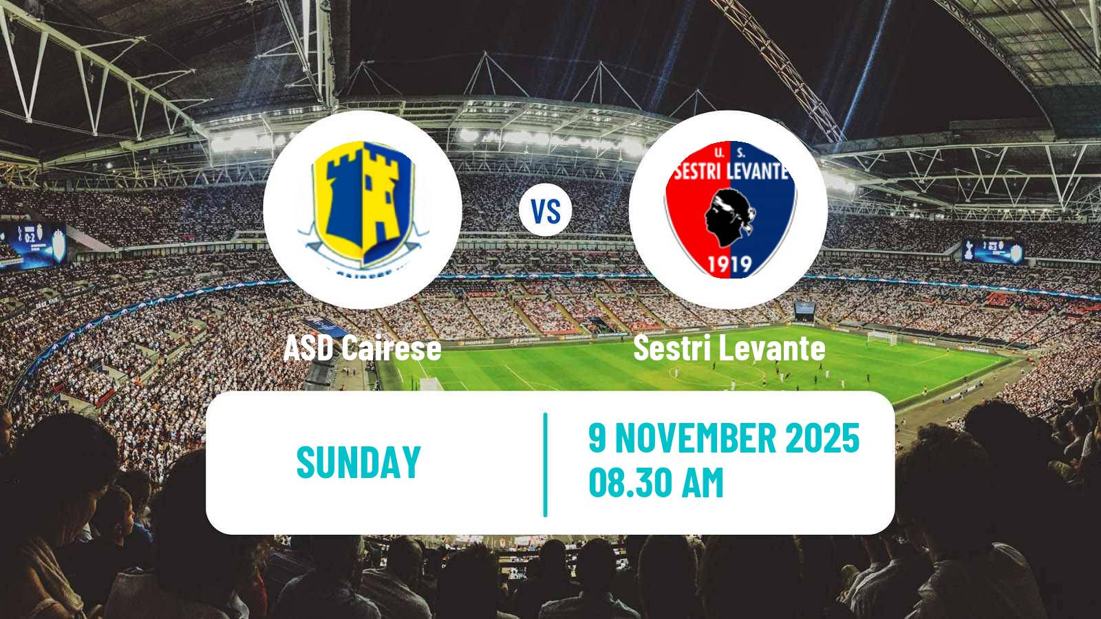 Football Italian Serie D - Group A Cairese - Sestri Levante