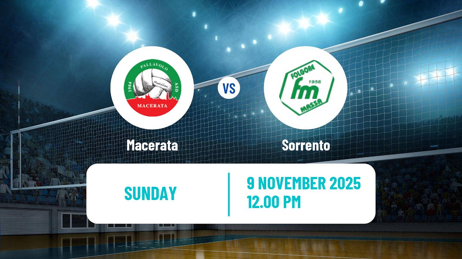 Volleyball Italian Serie A2 Volleyball Macerata - Sorrento