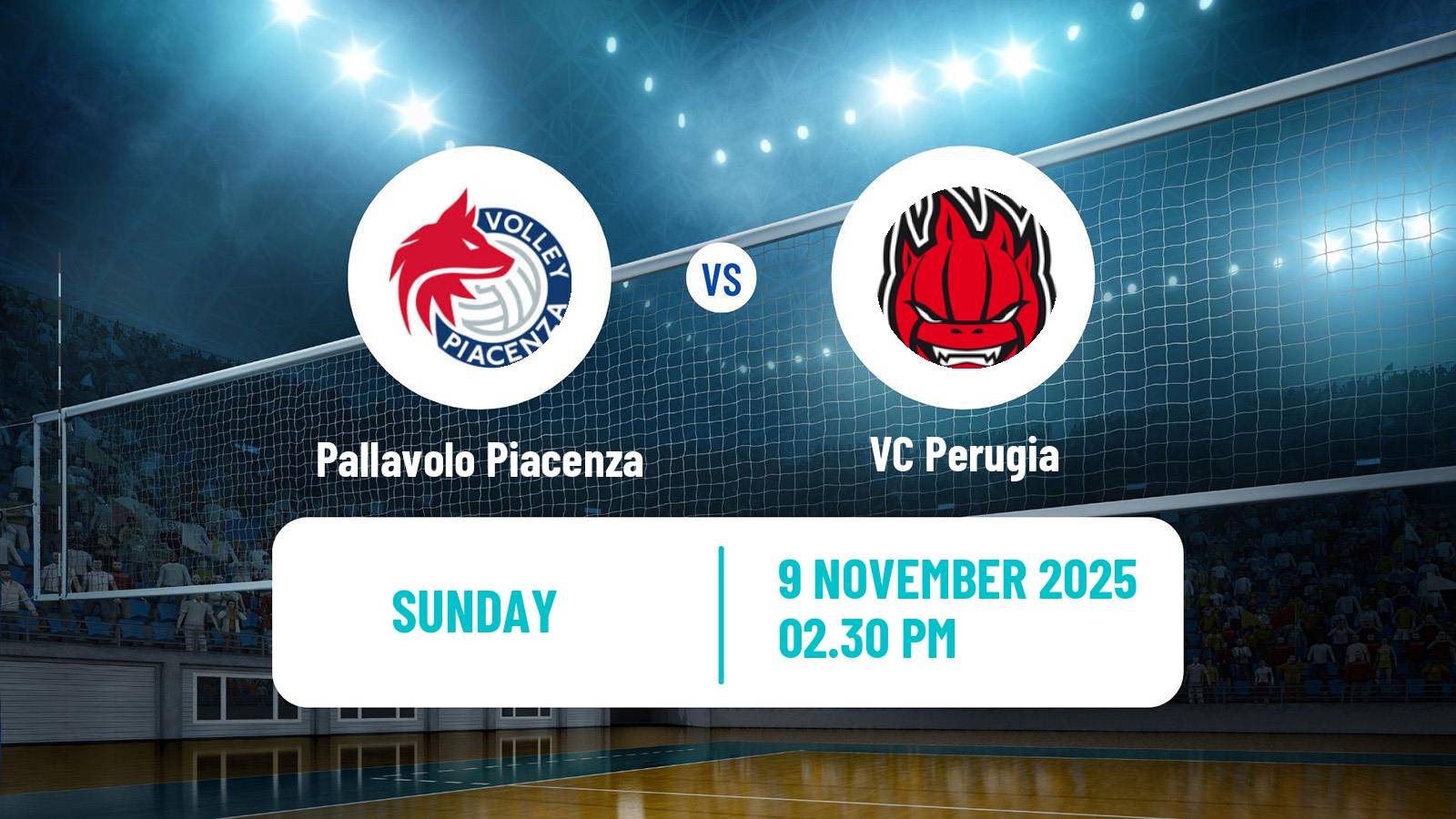 Volleyball Italian SuperLega Volleyball Pallavolo Piacenza - Perugia