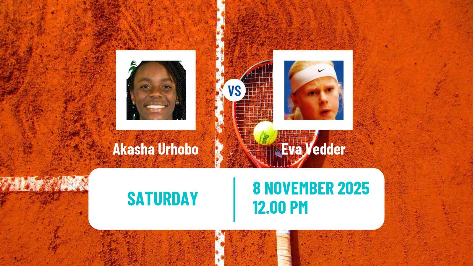 Tennis ITF W35 Orlando Fl 2 Women Akasha Urhobo - Eva Vedder
