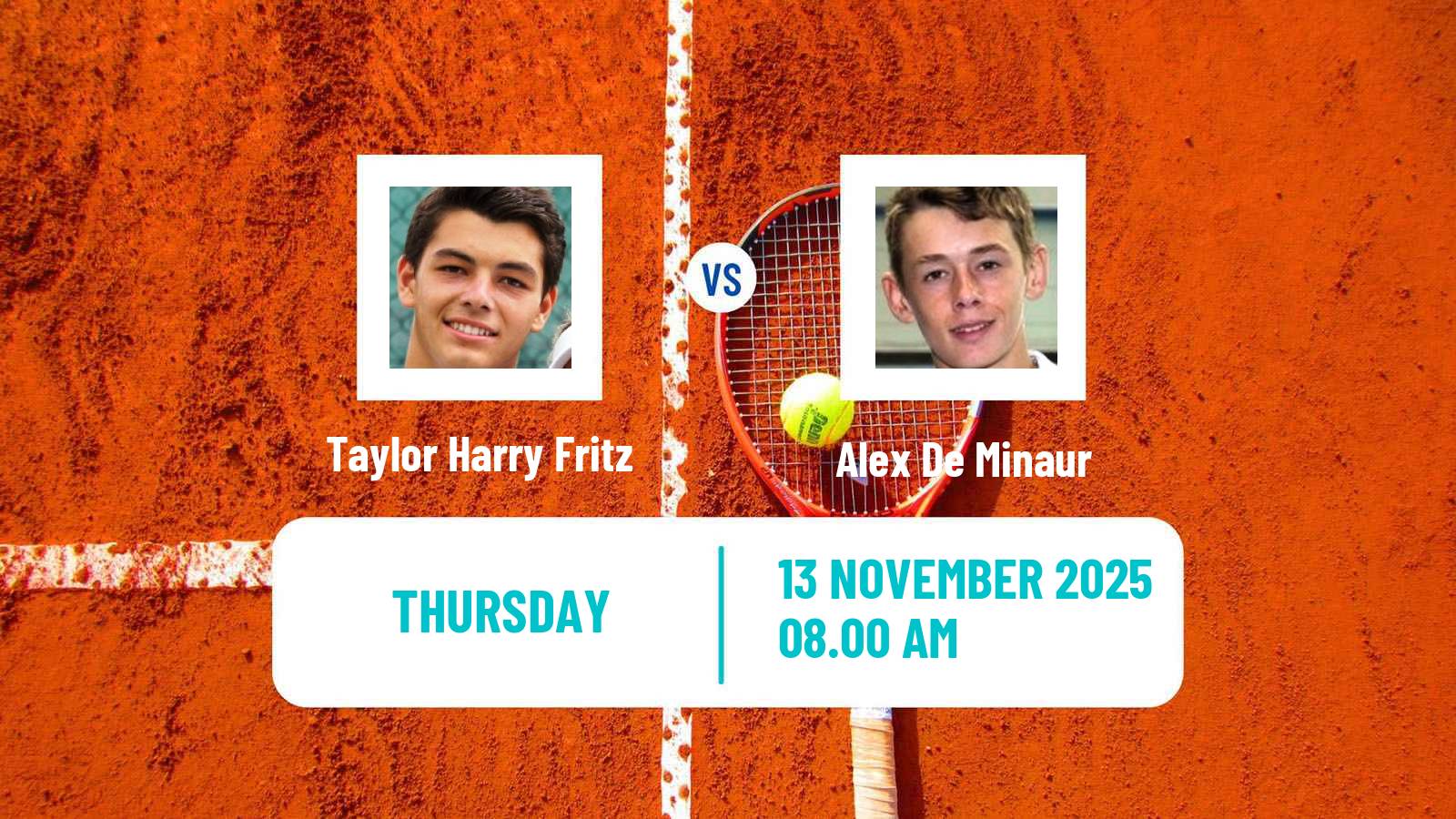 Tennis ATP World Tour Finals Taylor Harry Fritz - Alex De Minaur