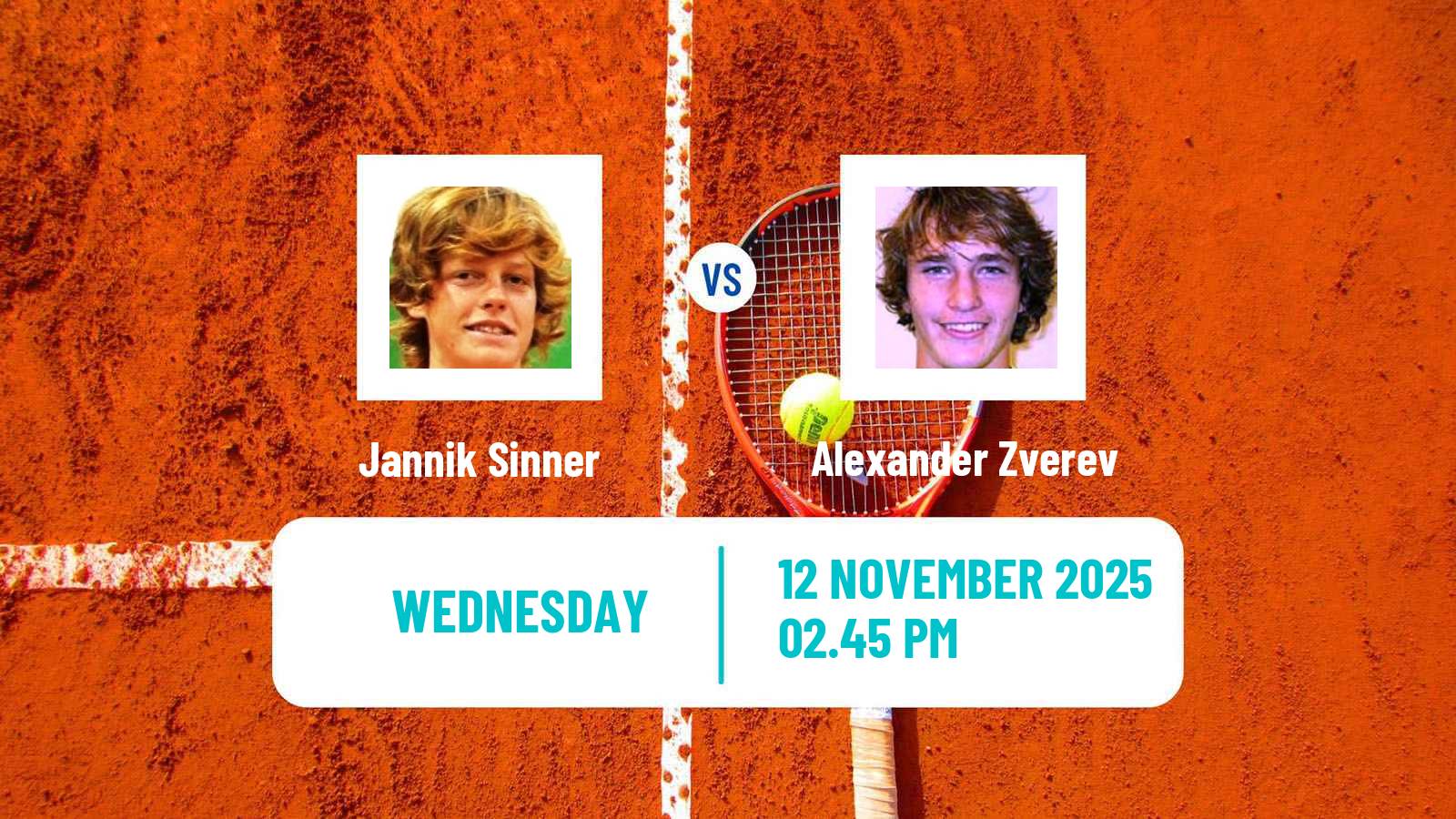 Tennis ATP World Tour Finals Jannik Sinner - Alexander Zverev