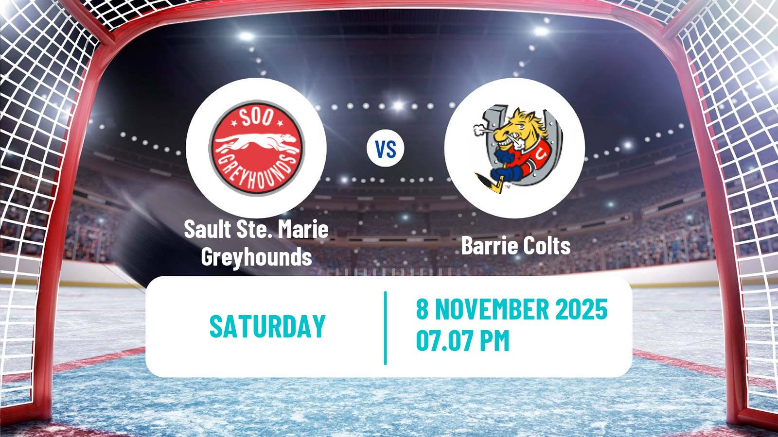 Hockey OHL Sault Ste. Marie Greyhounds - Barrie Colts