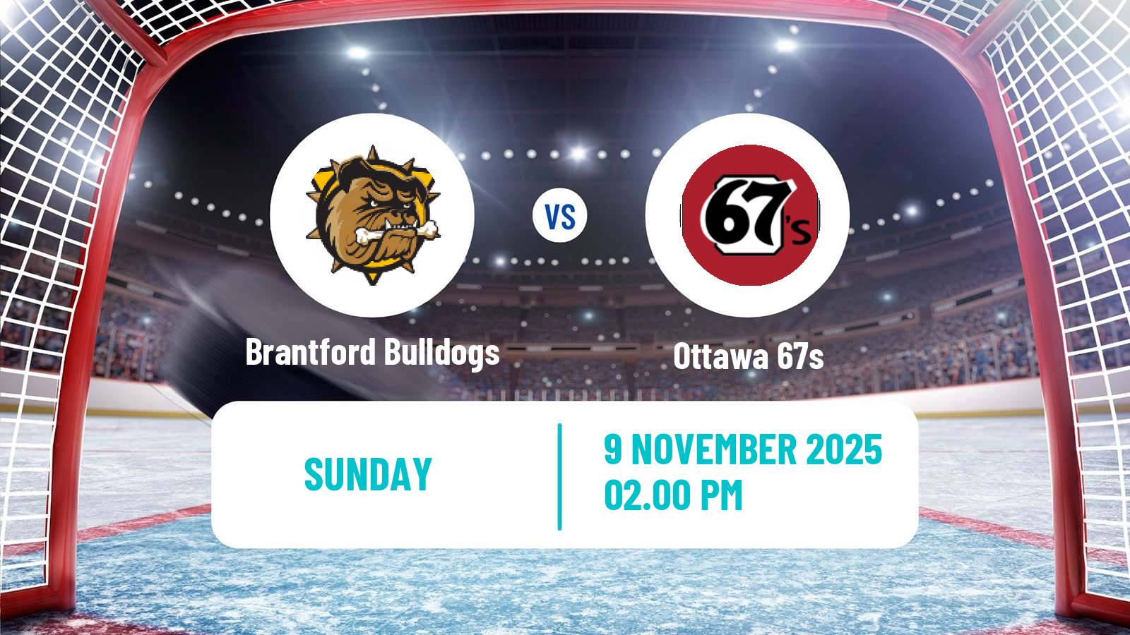 Hockey OHL Brantford Bulldogs - Ottawa 67s