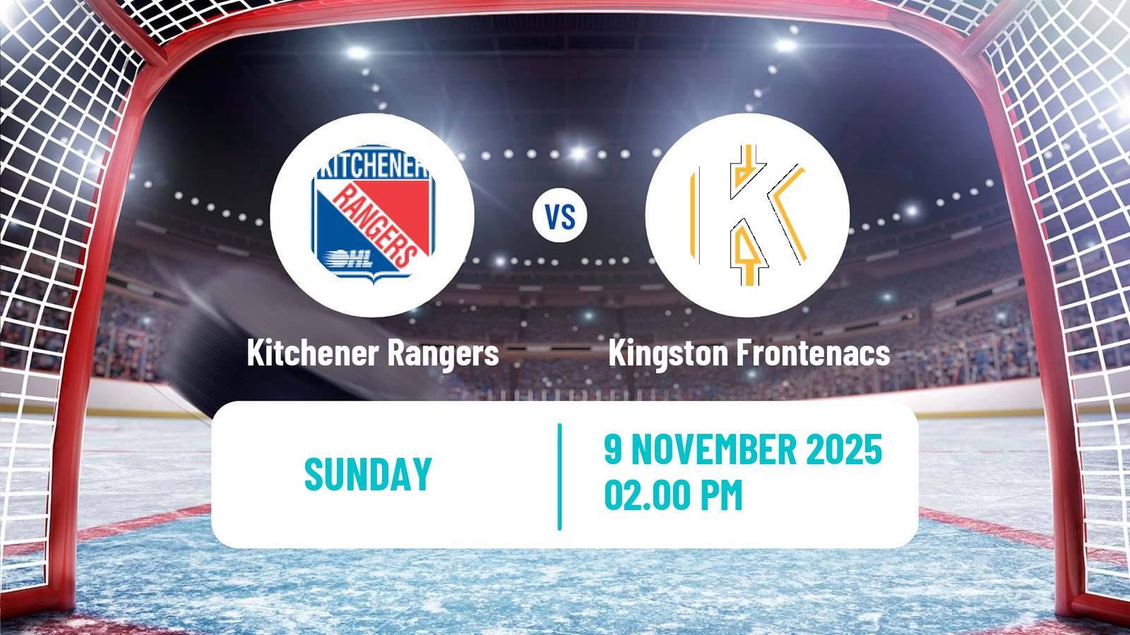 Hockey OHL Kitchener Rangers - Kingston Frontenacs