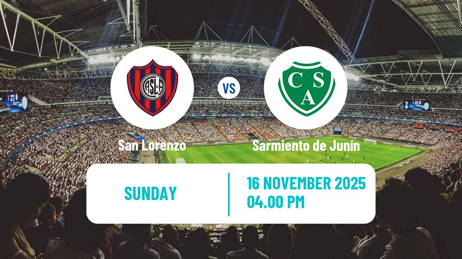 Football Argentinian Liga Profesional San Lorenzo - Sarmiento de Junín