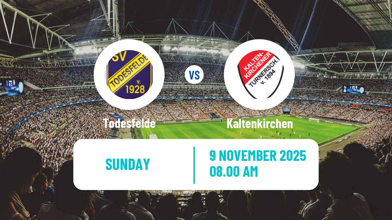 Football German Oberliga Schleswig-Holstein Todesfelde - Kaltenkirchen