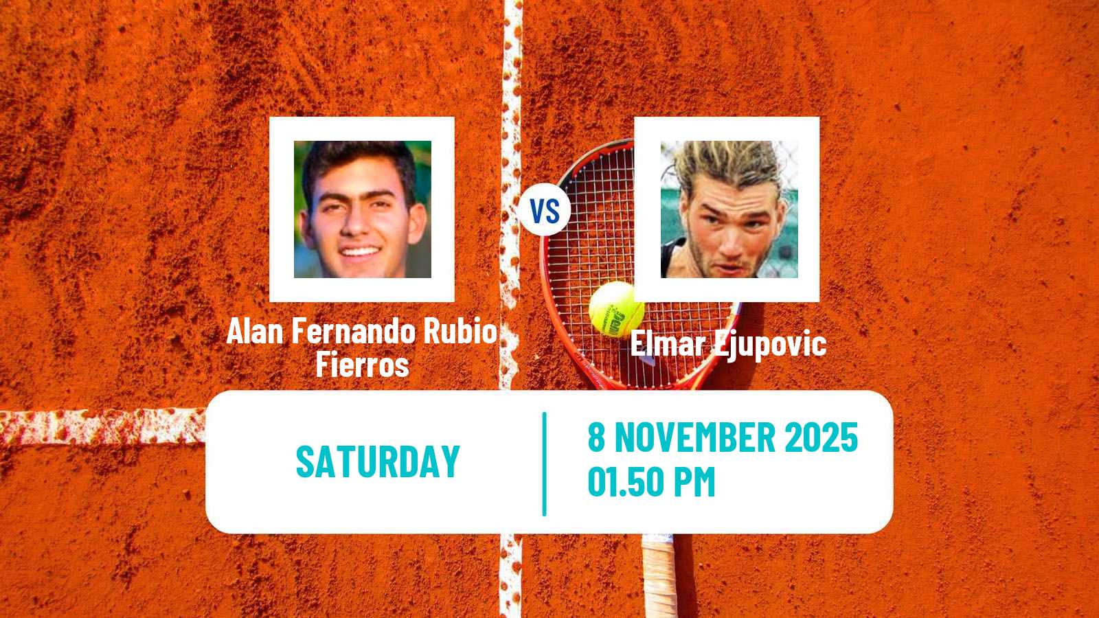 Tennis ITF M25 Guadalajara Men Alan Fernando Rubio Fierros - Elmar Ejupovic