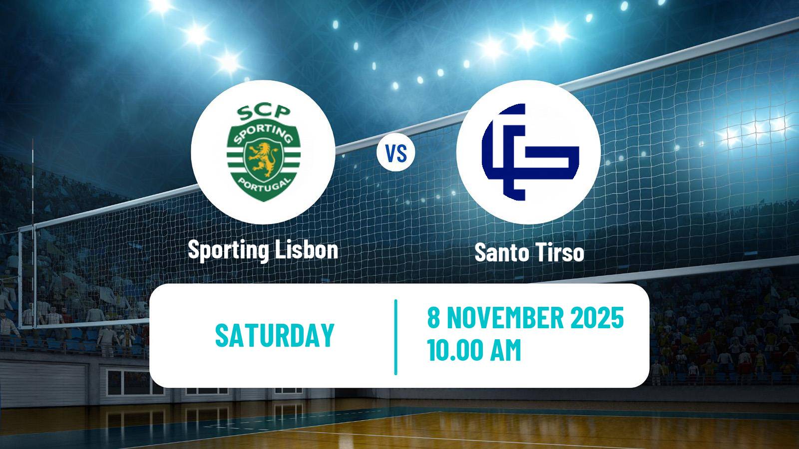 Volleyball Portuguese Campeonato Nacional Volleyball Sporting Lisbon - Santo Tirso