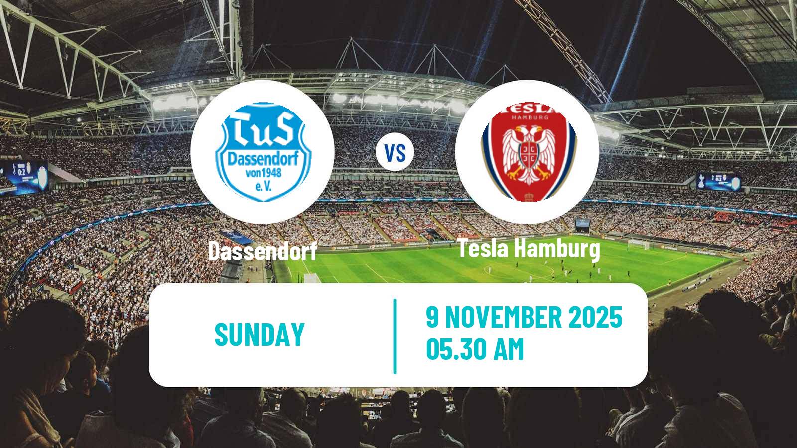 Football German Oberliga Hamburg Dassendorf - Tesla Hamburg