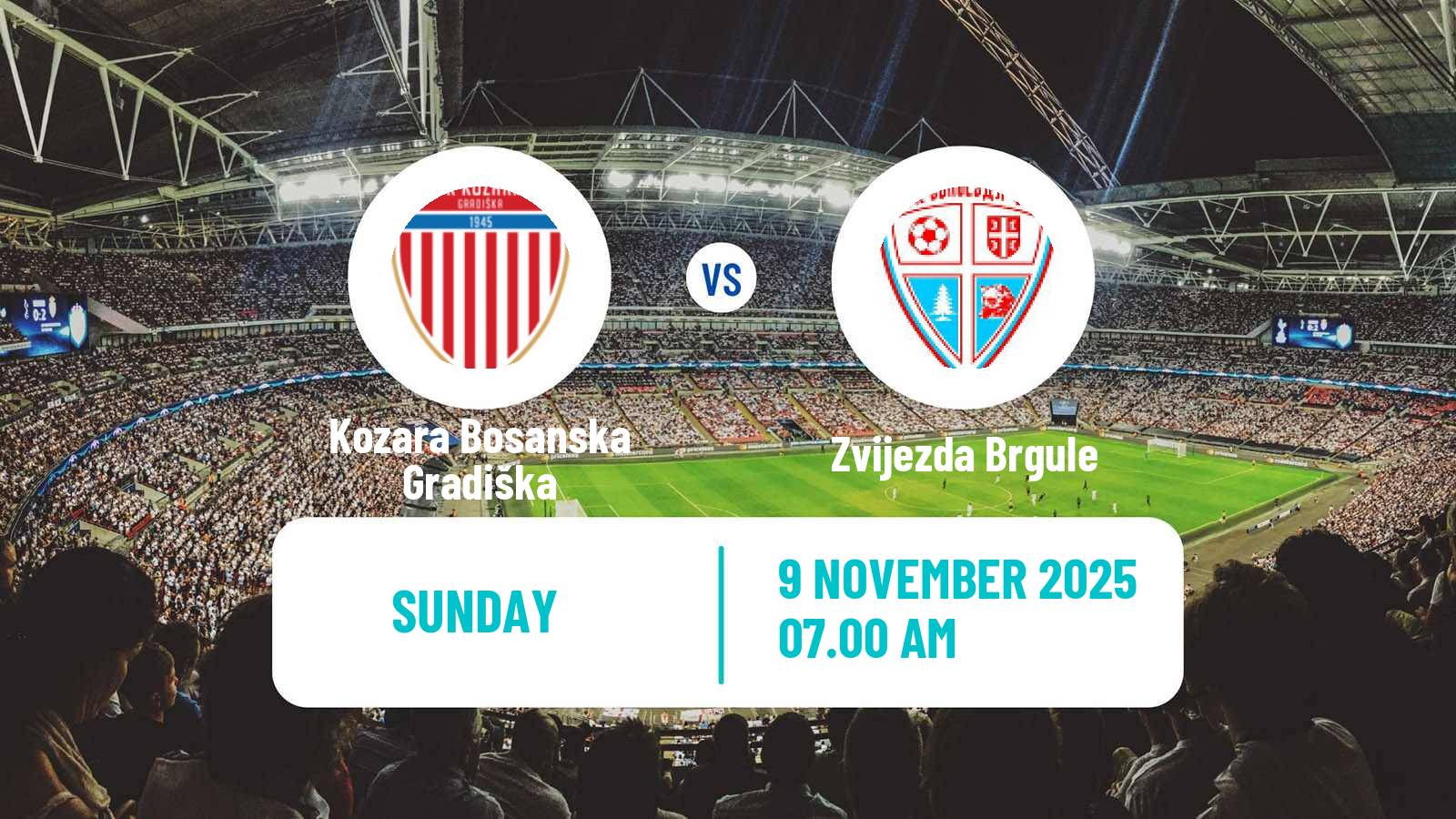 Football Bosnian Prva Liga RS Kozara Bosanska Gradiška - Zvijezda Brgule