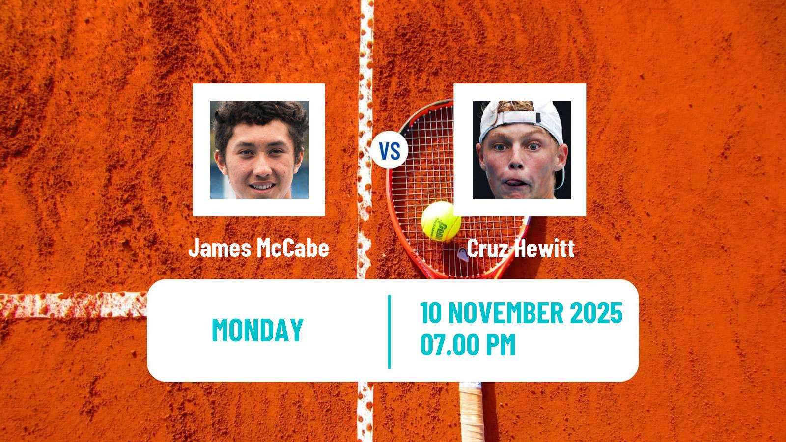 Tennis Brisbane 3 Challenger Men James McCabe - Cruz Hewitt