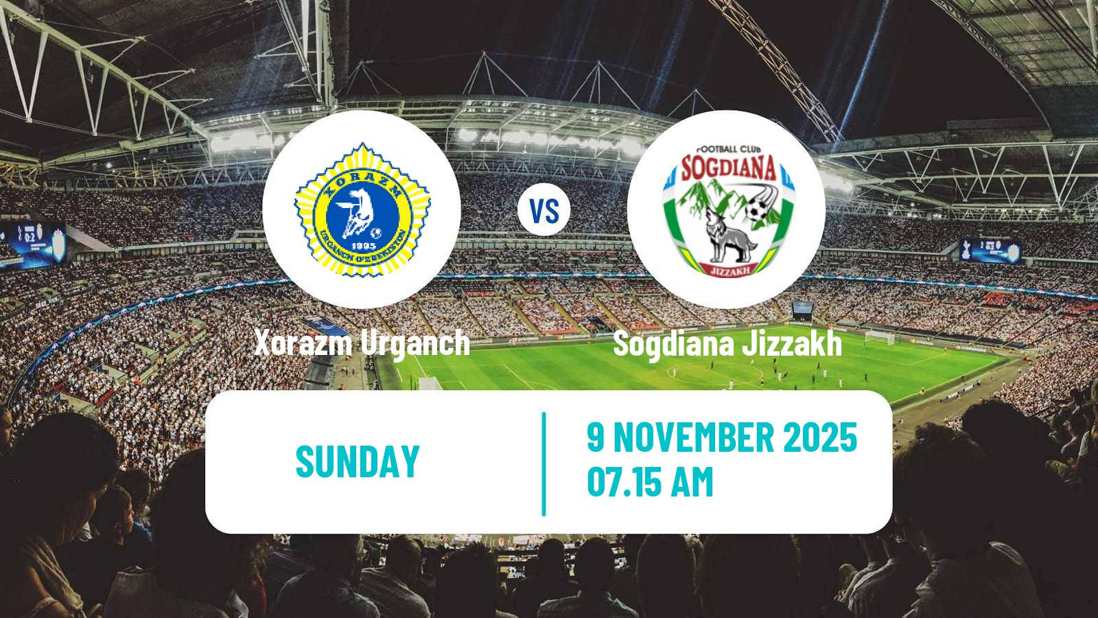 Football Uzbek League Xorazm Urganch - Sogdiana Jizzakh