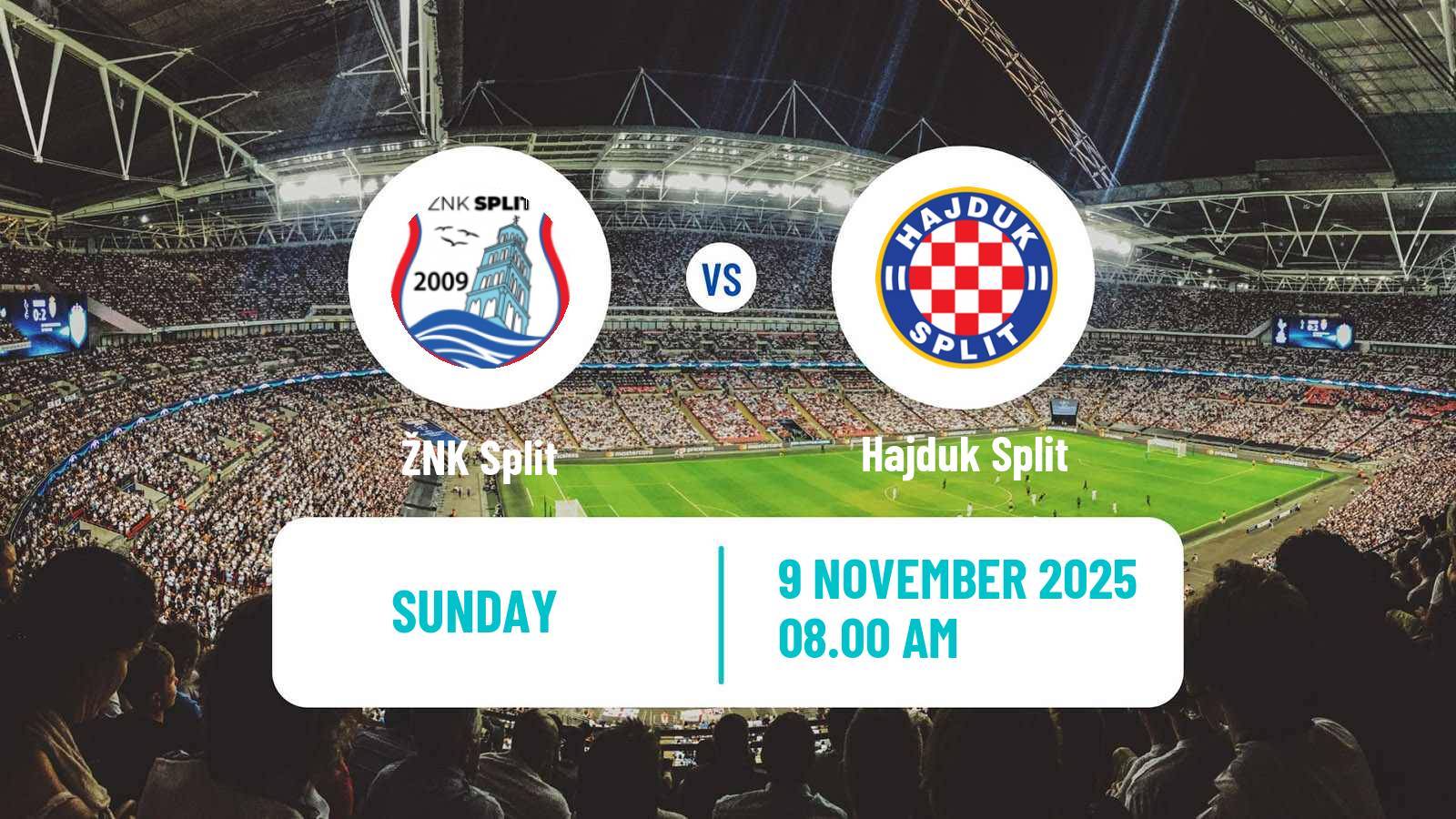 Football Croatian 1 HNL Women Split - Hajduk Split