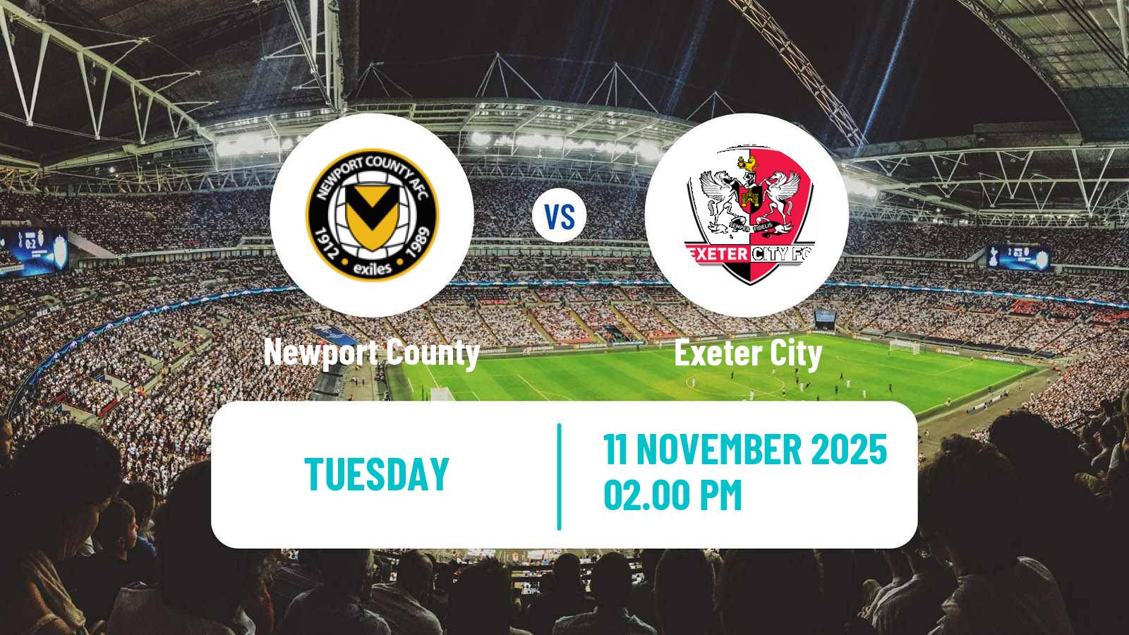 Football English EFL Trophy Newport County - Exeter City
