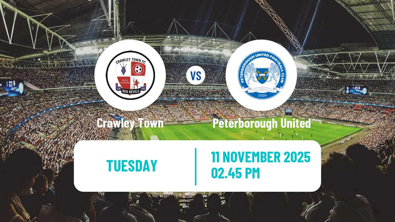 Football English EFL Trophy Crawley Town - Peterborough United