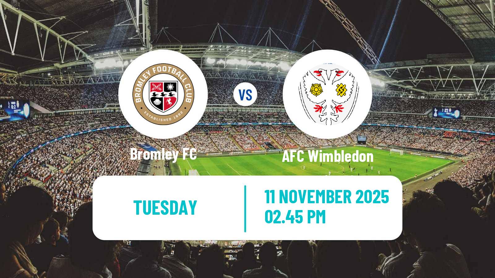 Football English EFL Trophy Bromley - AFC Wimbledon