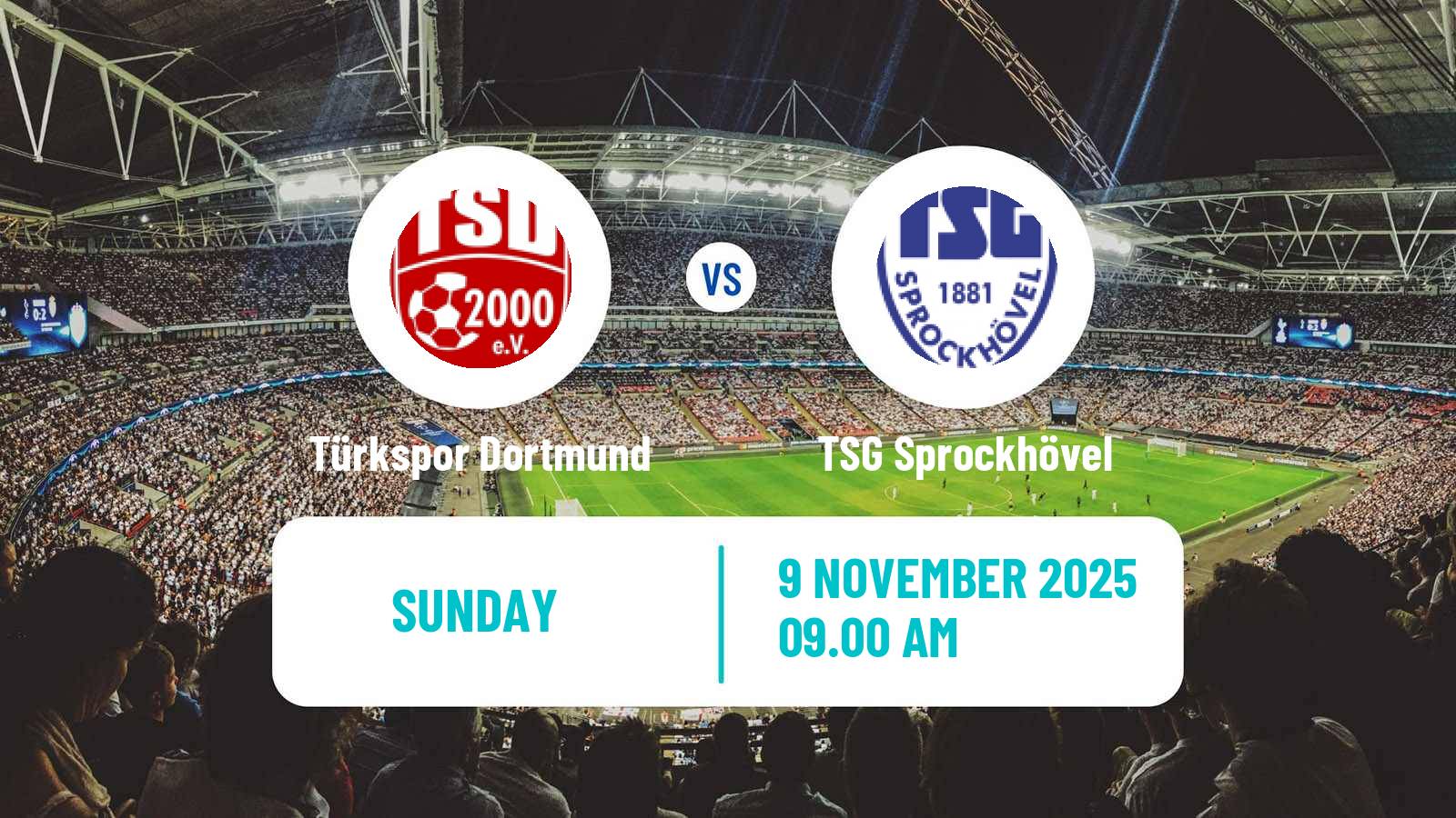 Football German Oberliga Westfalen Türkspor Dortmund - TSG Sprockhövel