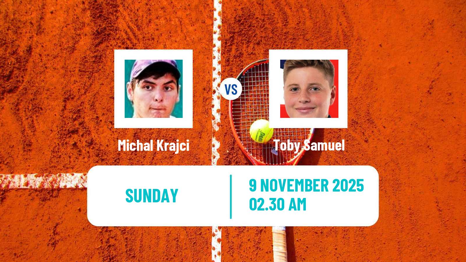 Tennis ITF M15 Sharm Elsheikh 16 Men Michal Krajci - Toby Samuel