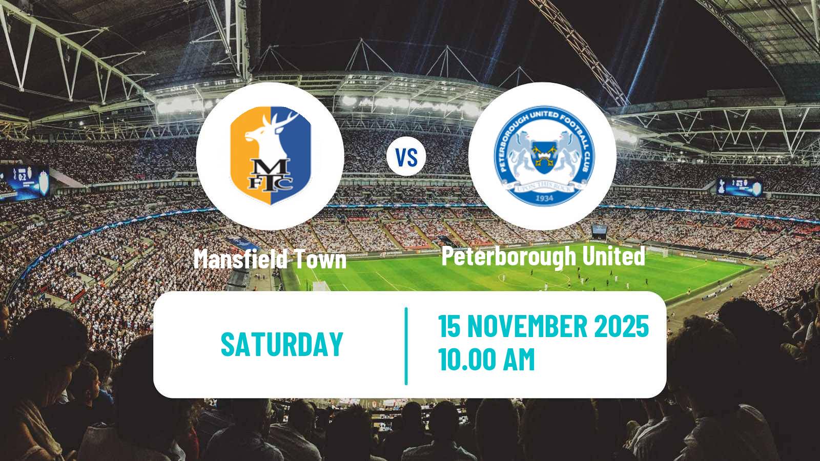 Football English League One Mansfield Town - Peterborough United