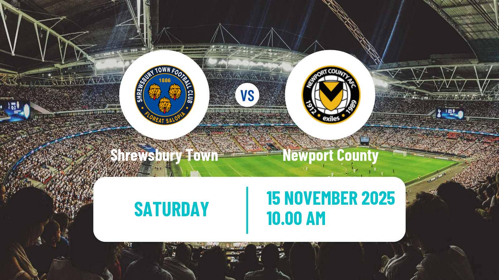 Football English League Two Shrewsbury Town - Newport County