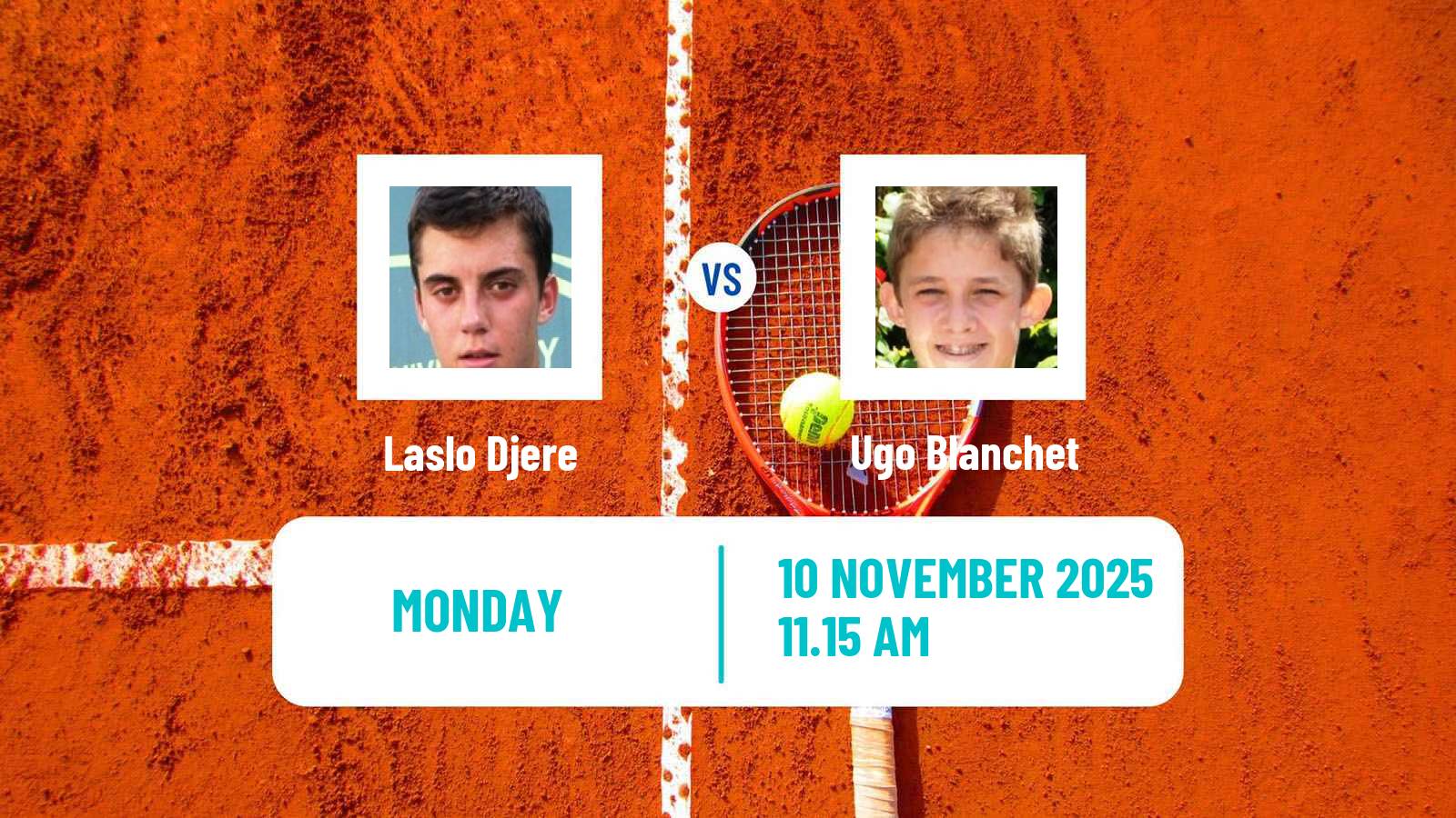 Tennis Lyon 2 Challenger Men Laslo Djere - Ugo Blanchet