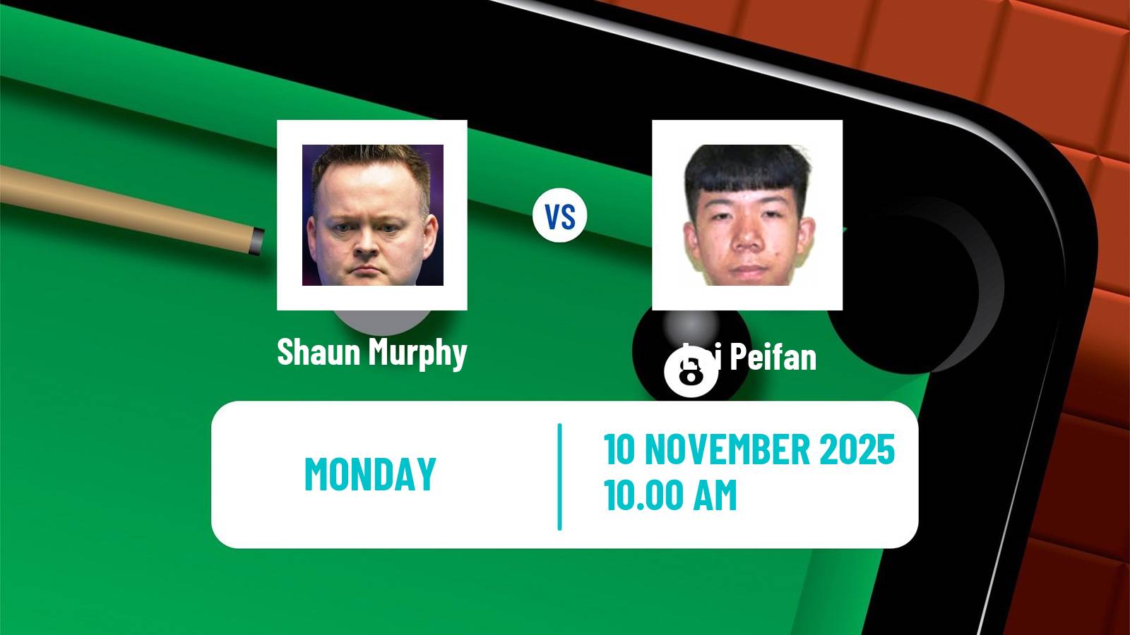 Snooker Champion Of Champions Shaun Murphy - Lei Peifan