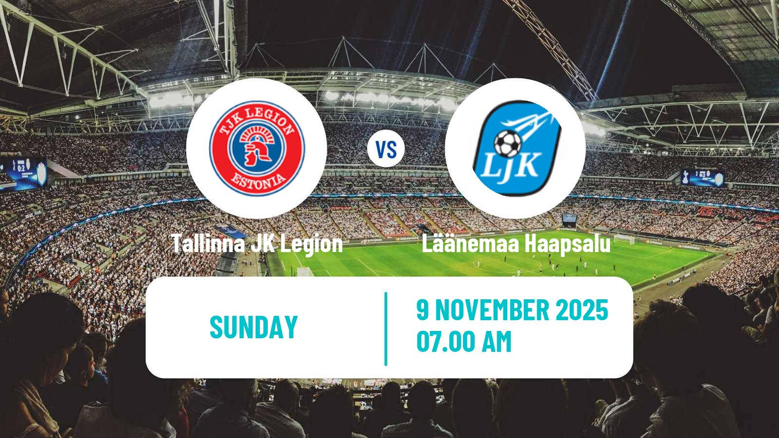Football Estonian Esiliiga B Tallinna JK Legion - Läänemaa Haapsalu