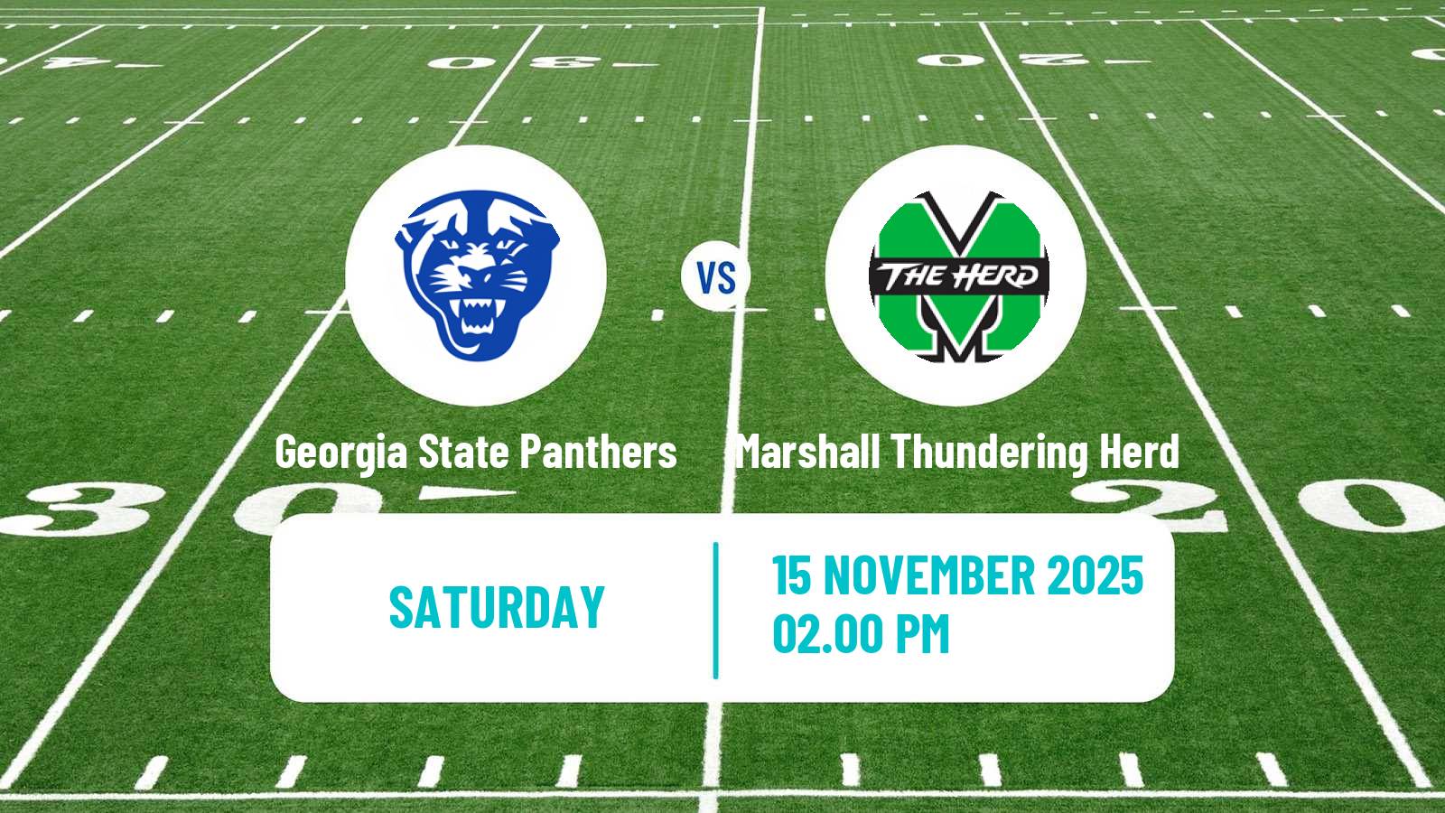American football NCAA College Football Georgia State Panthers - Marshall Thundering Herd